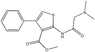 methyl 2-(2-(dimethylamino)acetamido)-4-phenylthiophene-3-carboxylate Structure