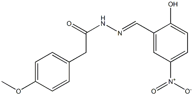 (E)-N'-(2-hydroxy-5-nitrobenzylidene)-2-(4-methoxyphenyl)acetohydrazide Structure