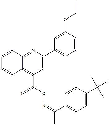 (Z)-1-(4-(tert-butyl)phenyl)ethanone O-(2-(3-ethoxyphenyl)quinoline-4-carbonyl) oxime,,结构式