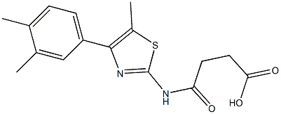 4-((4-(3,4-dimethylphenyl)-5-methylthiazol-2-yl)amino)-4-oxobutanoic acid Struktur