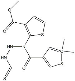  methyl 5-methyl-2-(2-(5-methylthiophene-3-carbonyl)hydrazinecarbothioamido)thiophene-3-carboxylate