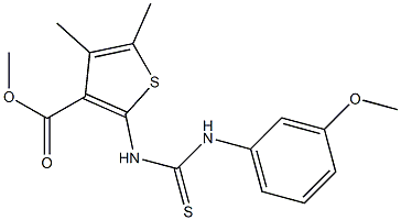 methyl 2-(3-(3-methoxyphenyl)thioureido)-4,5-dimethylthiophene-3-carboxylate Structure