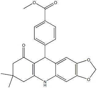 methyl 4-(7,7-dimethyl-9-oxo-5,6,7,8,9,10-hexahydro-[1,3]dioxolo[4,5-b]acridin-10-yl)benzoate Structure