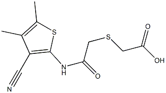 2-((2-((3-cyano-4,5-dimethylthiophen-2-yl)amino)-2-oxoethyl)thio)acetic acid Structure