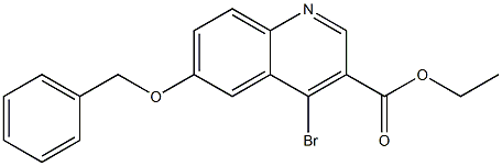 6-Benzyloxy-4-bromo-quinoline-3-carboxylic acid ethyl ester,,结构式
