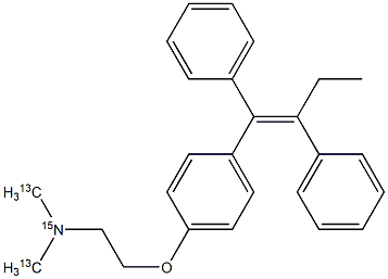 Tamoxifen-13C2,15N solution
		
	 化学構造式