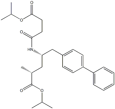Propan-2-yl (2R,4S)-4-([1,1'-biphenyl]-4-ylmethyl)-2-methyl-4-[4-(propan-2-yloxy)-4-oxobutanamido]butanoate Struktur
