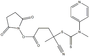 1-Succinimidyl-4-cyano-4-[N-methyl-N-(4-pyridyl)carbamothioylthio]pentanoate 98% (HPLC) Struktur