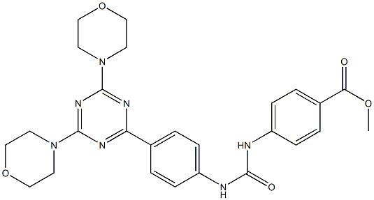 Methyl 4-(3-(4-(4,6-Dimorpholino-1,3,5-triazin- 2-yl)phenyl)ureido)benzoate Structure