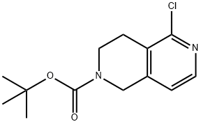 tert-butyl 5-chloro-3,4-dihydro-2,6-naphthyridine-2(1H)-carboxylate 化学構造式