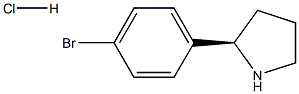 (R)-2-(4-溴苯基)吡咯烷 HCL, , 结构式