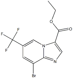 8-Bromo-6-trifluoromethyl-imidazo[1,2-a]pyridine-3-carboxylic acid ethyl ester,,结构式