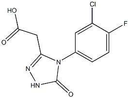 2-(4-(3-chloro-4-fluorophenyl)-5-oxo-4,5-dihydro-1H-1,2,4-triazol-3-yl)acetic acid