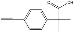 2-(4-ethynylphenyl)-2-methylpropanoic acid Struktur