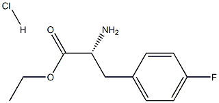(R)-Ethyl 2-amino-3-(4-fluorophenyl)propanoate hydrochloride 化学構造式