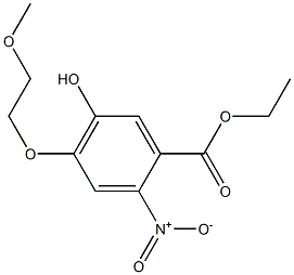 埃罗替尼杂质-L 5-羟基-4-(2-甲氧乙氧基)-2-硝基苯甲酸乙酯, , 结构式