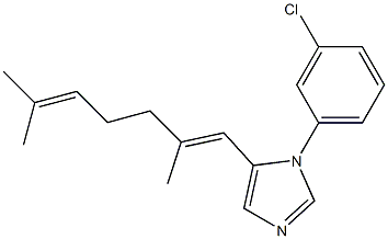 (E)-1-(3-chlorophenyl)-5-(2,6-dimethylhepta-1,5-dienyl)-1H-imidazole 结构式