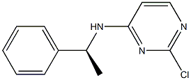 (S)-2-chloro-N-(1-phenylethyl)pyrimidin-4-amine 化学構造式