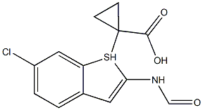 1-(6-chlorobenzo[b]thiophene-2-carboxamido)cyclopropanecarboxylic acid Struktur