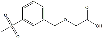 2-(3-(methylsulfonyl)benzyloxy)acetic acid,,结构式