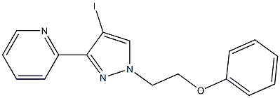 2-(4-iodo-1-(2-phenoxyethyl)-1H-pyrazol-3-yl)pyridine 化学構造式