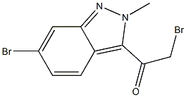 2-bromo-1-(6-bromo-2-methyl-2H-indazol-3-yl)ethanone,,结构式