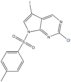 2-chloro-5-iodo-7-tosyl-7H-pyrrolo[2,3-d]pyrimidine Structure