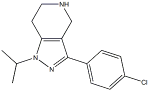 3-(4-chlorophenyl)-1-isopropyl-4,5,6,7-tetrahydro-1H-pyrazolo[4,3-c]pyridine,,结构式