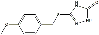3-(4-methoxybenzylthio)-1H-1,2,4-triazol-5(4H)-one 化学構造式