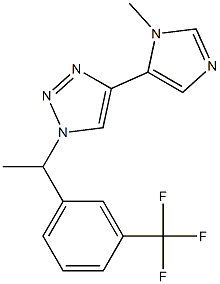 4-(1-methyl-1H-imidazol-5-yl)-1-(1-(3-(trifluoromethyl)phenyl)ethyl)-1H-1,2,3-triazole Structure