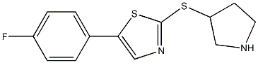 5-(4-fluorophenyl)-2-(pyrrolidin-3-ylthio)thiazole 化学構造式