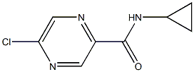 5-chloro-N-cyclopropylpyrazine-2-carboxamide, 1416176-75-4, 结构式