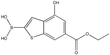 6-(ethoxycarbonyl)-4-hydroxybenzo[b]thiophen-2-ylboronic acid 化学構造式