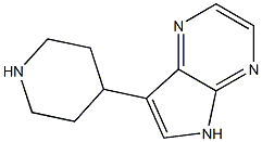7-(piperidin-4-yl)-5H-pyrrolo[2,3-b]pyrazine Struktur