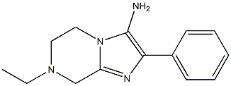 7-ethyl-2-phenyl-5,6,7,8-tetrahydroimidazo[1,2-a]pyrazin-3-amine Struktur