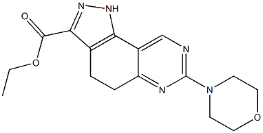 ethyl 7-morpholino-4,5-dihydro-1H-pyrazolo[3,4-f]quinazoline-3-carboxylate Struktur