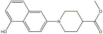 methyl 1-(5-hydroxynaphthalen-2-yl)piperidine-4-carboxylate 化学構造式