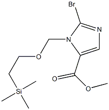 methyl 2-bromo-1-((2-(trimethylsilyl)ethoxy)methyl)-1H-imidazole-5-carboxylate Structure