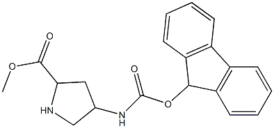 methyl 4-((9H-fluoren-9-yloxy)carbonylamino)pyrrolidine-2-carboxylate Structure