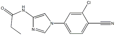 N-(1-(3-chloro-4-cyanophenyl)-1H-imidazol-4-yl)propionamide Struktur