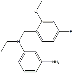 N1-ethyl-N1-(4-fluoro-2-methoxybenzyl)benzene-1,3-diamine Struktur