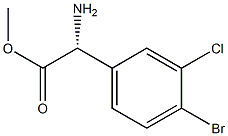 (R)-methyl 2-amino-2-(4-bromo-3-chlorophenyl)acetate,,结构式