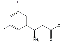 (R)-methyl 3-amino-3-(3,5-difluorophenyl)propanoate,,结构式