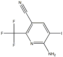 6-Amino-5-iodo-2-trifluoromethyl-nicotinonitrile 结构式