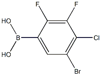 (5-bromo-4-chloro-2,3-difluorophenyl)boronic acid Struktur