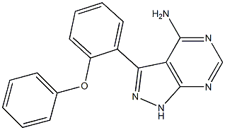 3-(2-phenoxyphenyl)-1H-pyrazolo[3,4-d]pyrimidin-4-amine Structure