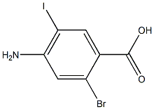 4-Amino-2-bromo-5-iodo-benzoic acid Structure