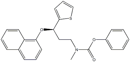 phenyl (R)-methyl(3-(naphthalen-1-yloxy)-3-(thiophen-2-yl)propyl)carbamate,603996-87-8,结构式