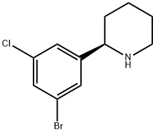 (2R)-2-(3-BROMO-5-CHLOROPHENYL)PIPERIDINE|