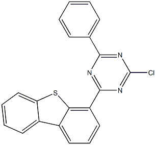 2-chloro-4-(dibenzo[b,d]thiophen-4-yl)-6-phenyl-1,3,5-triazine, , 结构式